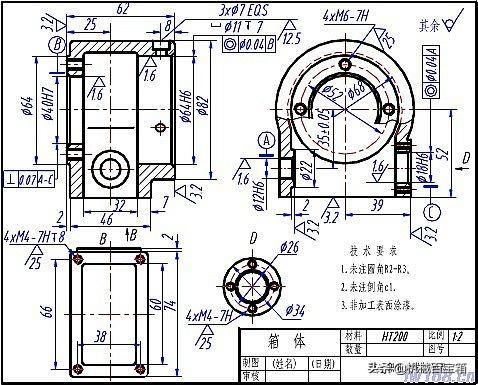 catia孔深度符號標(biāo)注 機(jī)械零件視圖尺寸標(biāo)注的基本原則